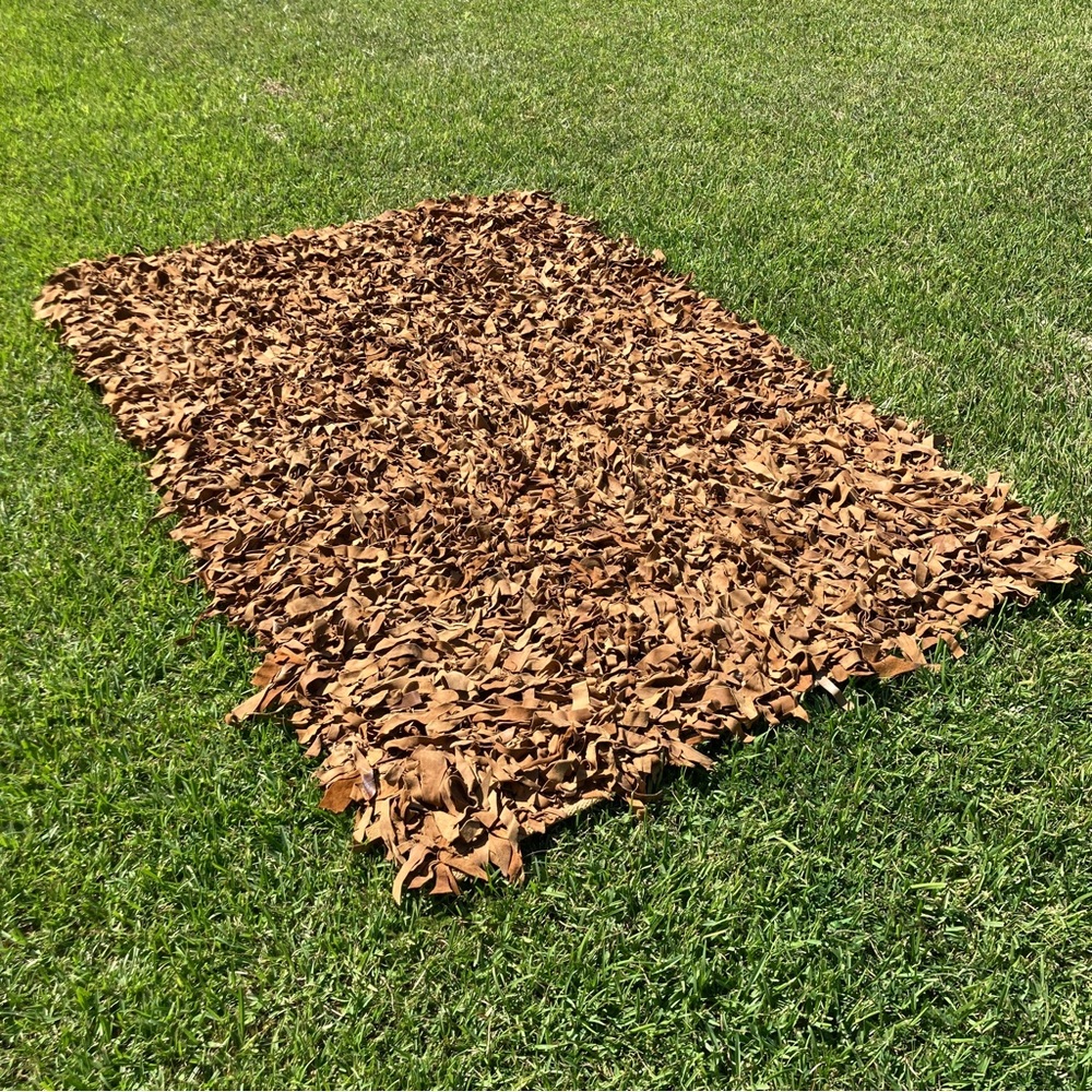 ‼️SOLD‼️ Shag Leather Rug - Picture 9 of 10